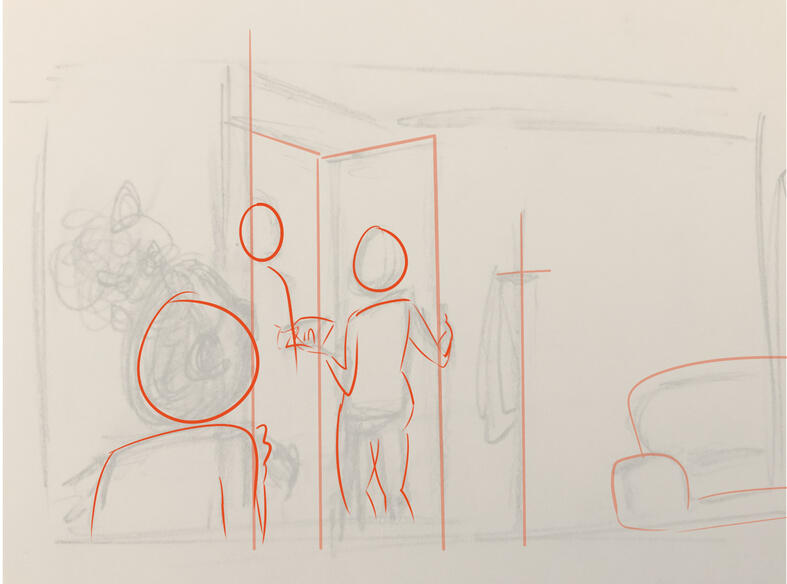 Sunshine Peaking Sketch